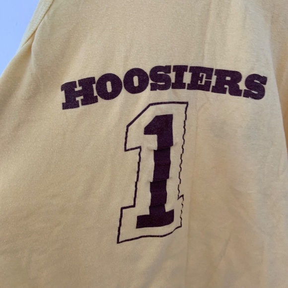 Vintage Hoosiers 1986 Movie Promo Basketball JerseyStyle HBO Tank Yellow Size XL - Picture 7 of 12